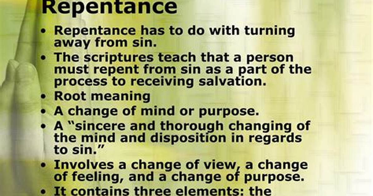 What Does Repentance Mean?