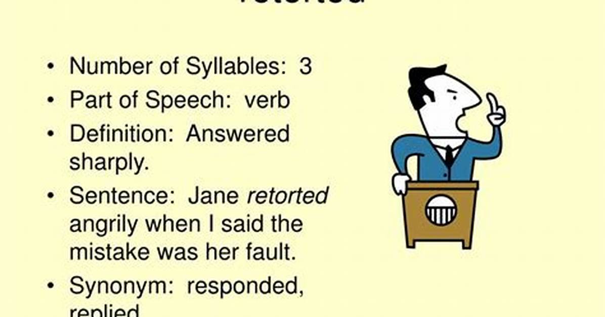 What Does Retorted Mean