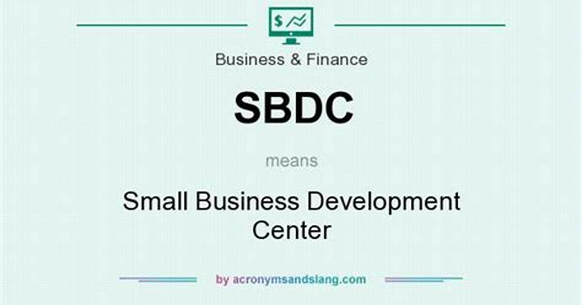 What Does Sbdc Stand For