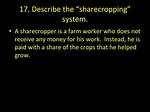 What Does Sharecropper Mean?