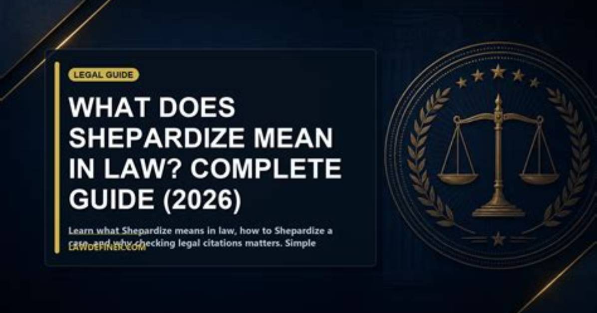 What Does Shepardize Mean?