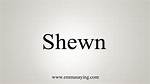 What Does Shewn Mean?