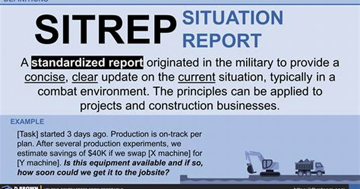 What Does Sitrep Mean
