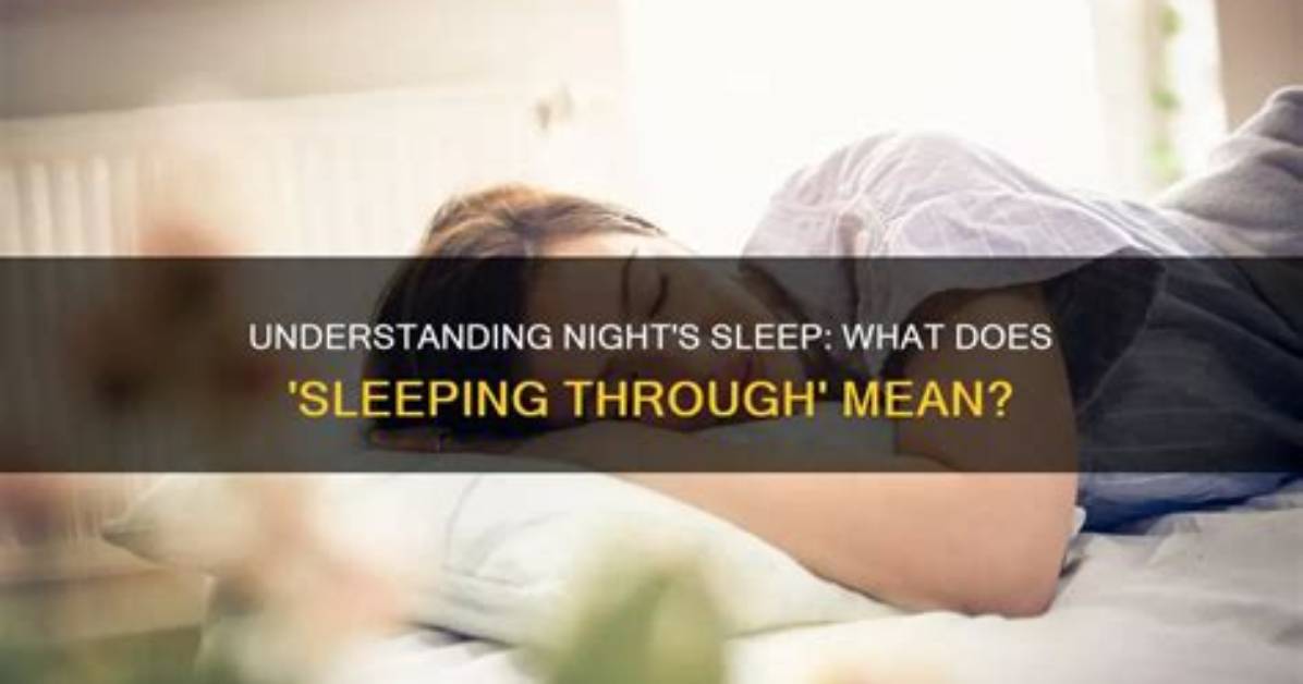 What Does Sleeping Mean?