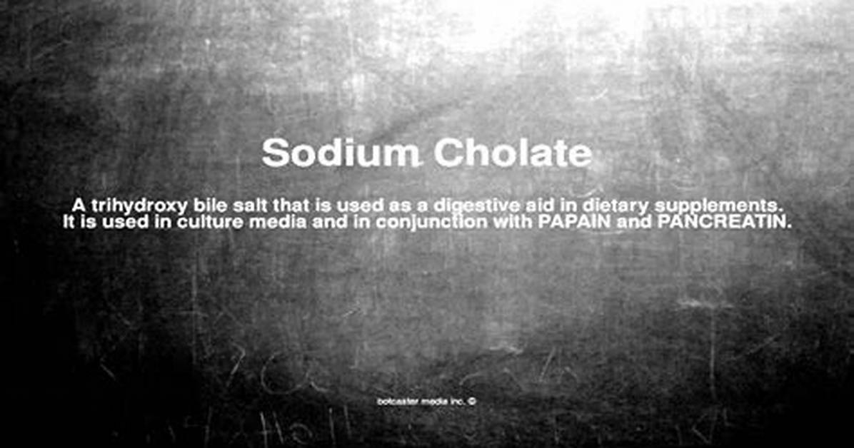 What Does Sodium Cholate Do?
