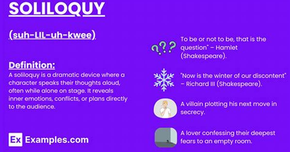 What Does Soliloquy Mean