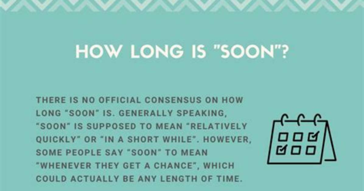 What Does Soon Mean