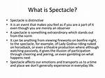 What Does Spectacle Mean?