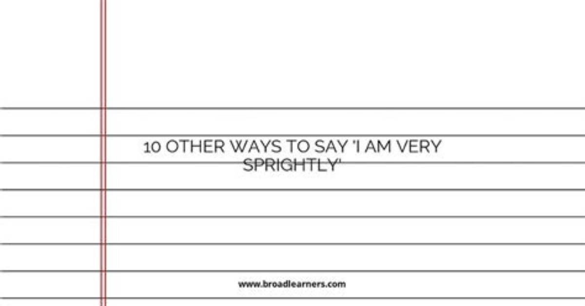 What Does Sprightly Spell?