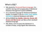 What Does Sql Mean