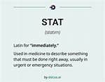 What Does Stat Stand For