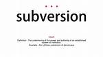 What Does Subversion Mean in Logic?