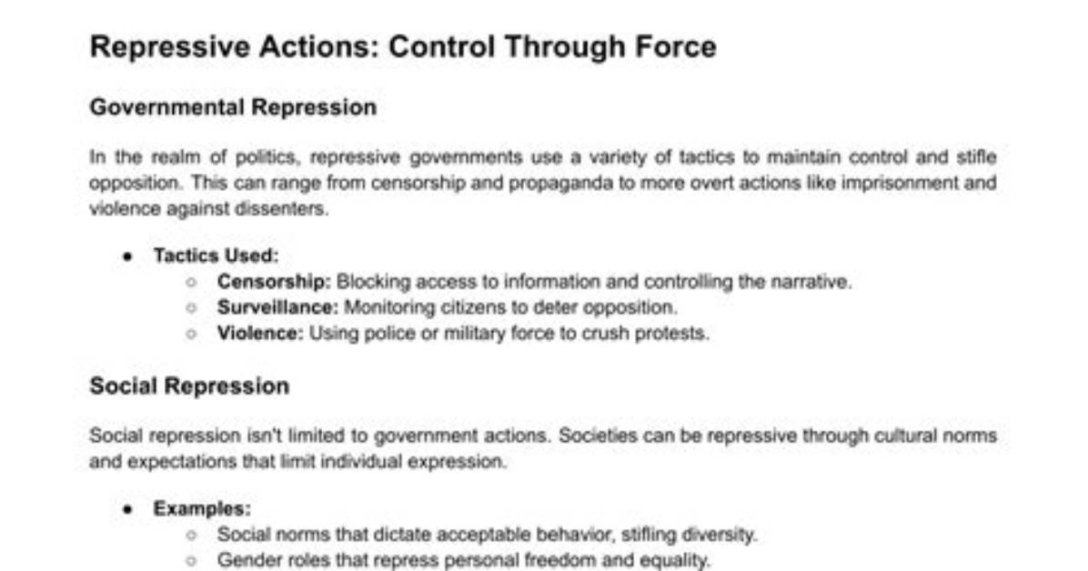 What Does Suppressive Mean?