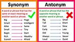 What Does Synonyms Mean?