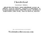 What Does the Expression Chowderhead Mean?