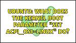 What Does the Kernel Boot Parameter "Set Acpi_Osi=Linux" Do?