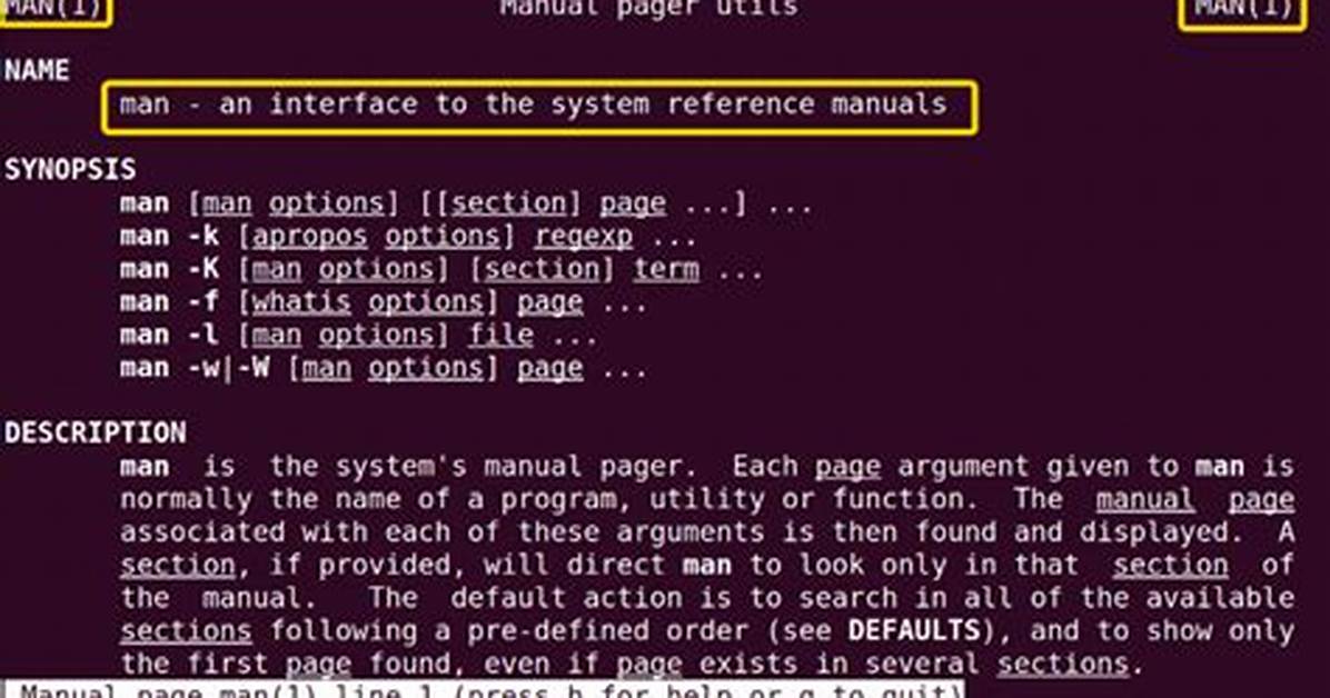 What Does the Man Command Do in Linux?