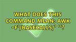 What Does This Command Mean: Awk -F: '{Print $4}'?