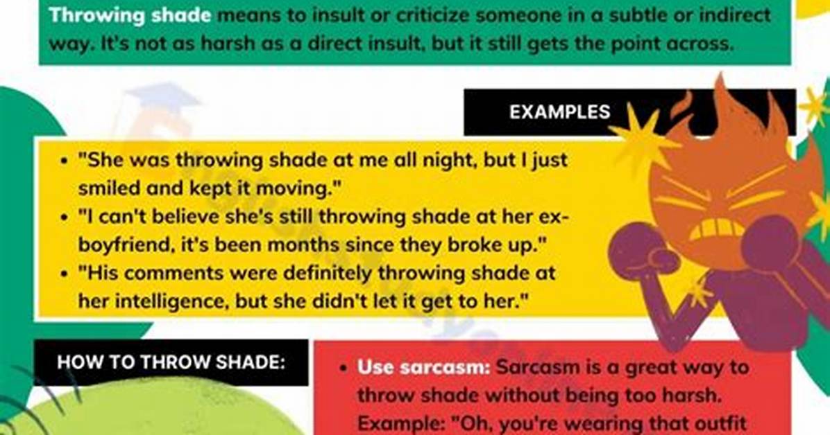 What Does Throwing Shade Mean?