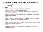What Does Tion Mean