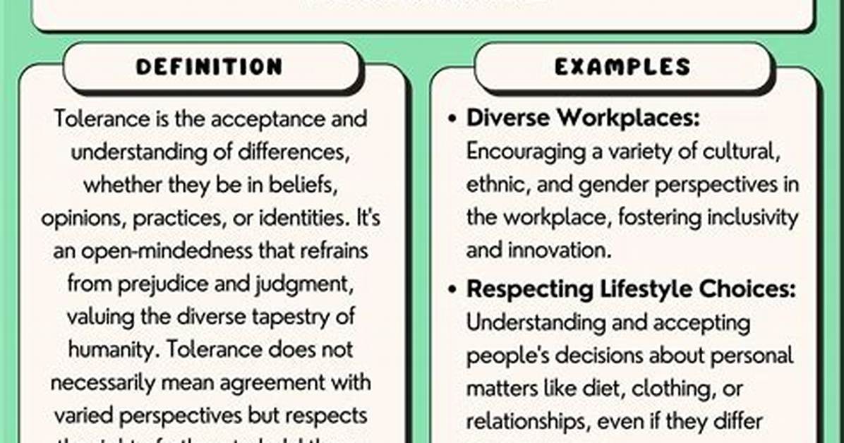 What Does Tolerance Mean
