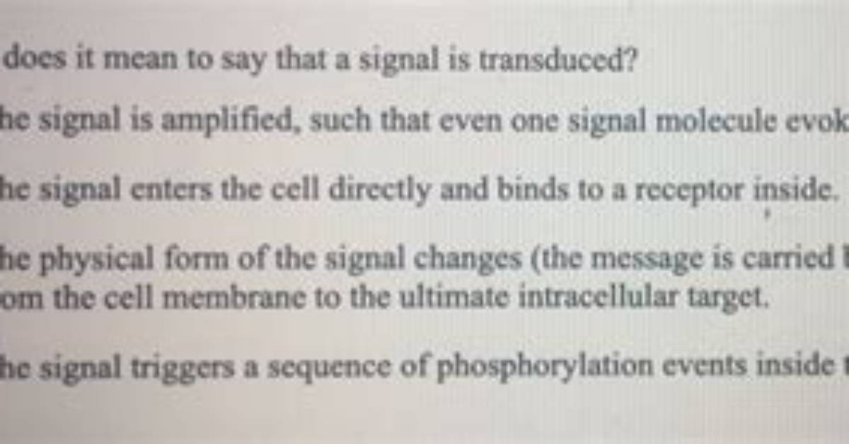 What Does Transduced Mean?