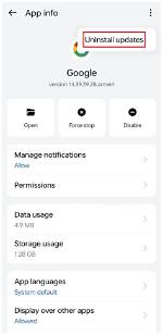 What Does Uninstall Updates Do on Android?
