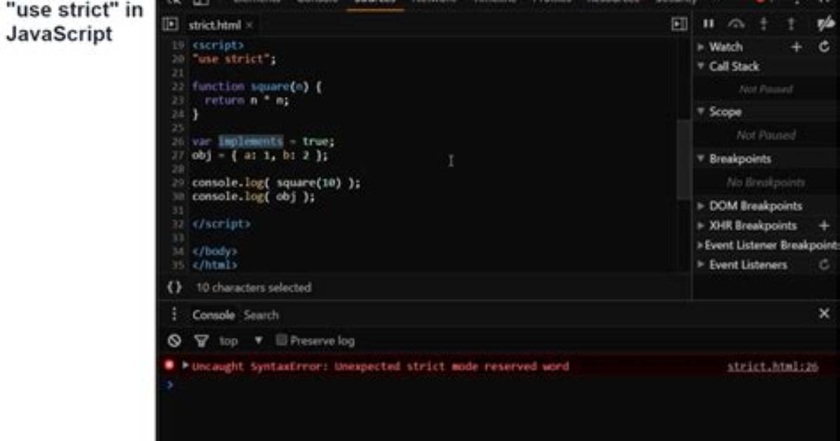 What Does Use Strict Mean