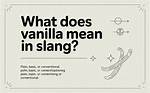 What Does Vanilla Mean?