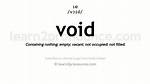 What Does Void Mean