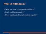 What Does Washback Mean
