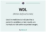 What Does Wdl Mean