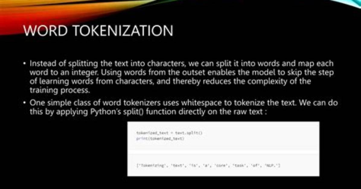 What Does Word_Tokenize Do?