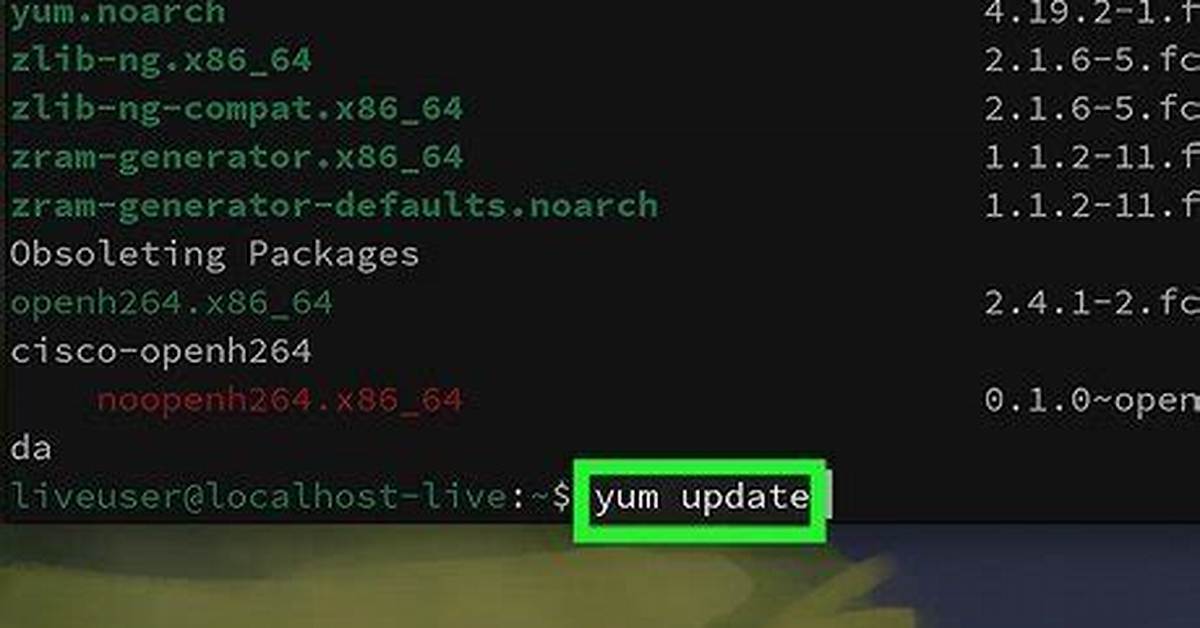 What Does Yum Update Command Do?