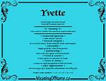 What Does Yvette Mean?