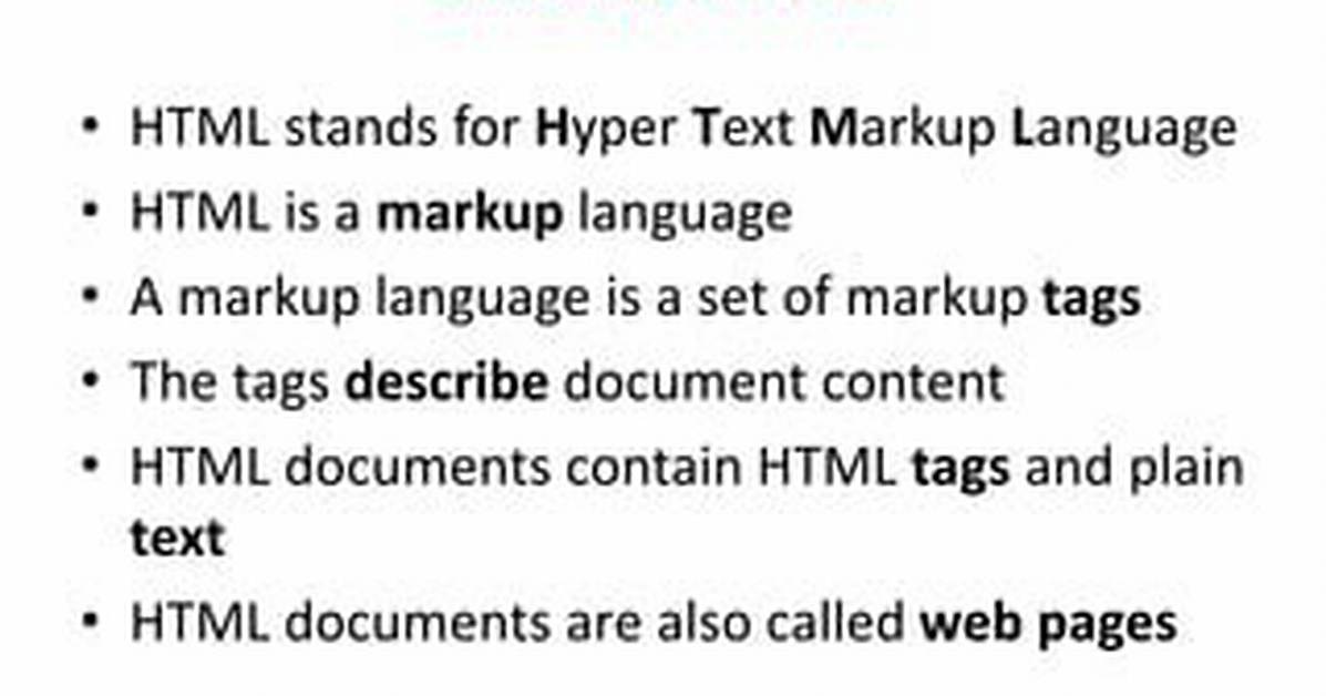 What Html Stands for?