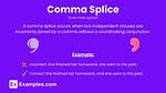 What Is a Comma Splice Example?