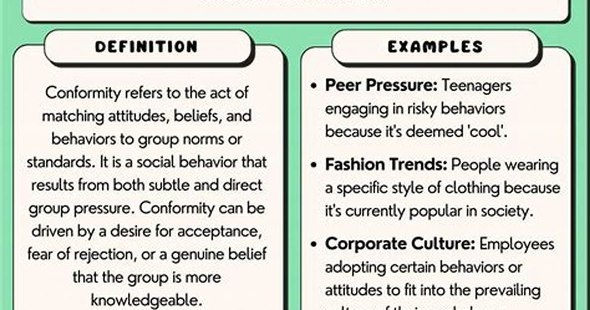 What Is a Conformist Example?