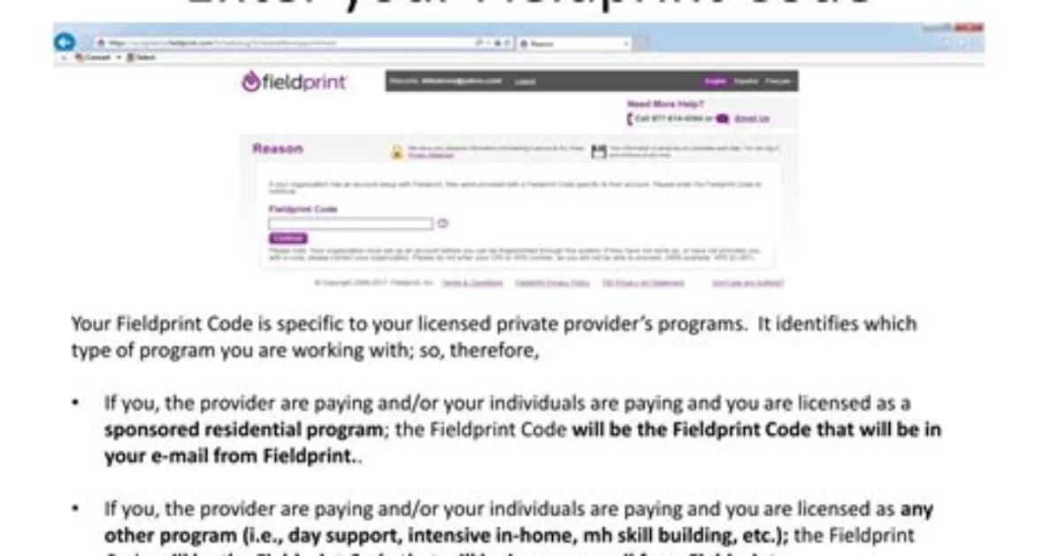 What Is a Fieldprint Code