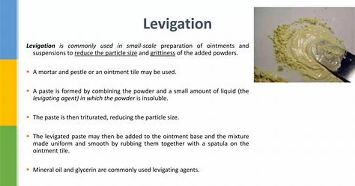 What Is a Levigating Agent?