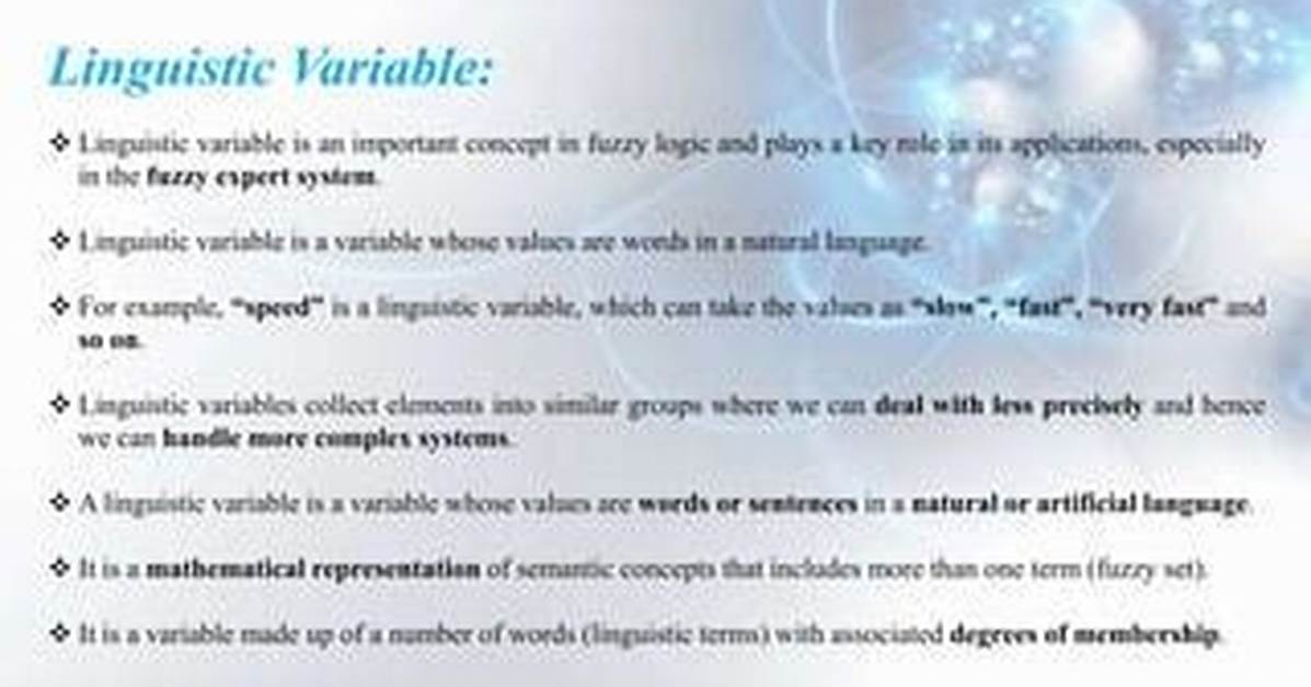 What Is a Linguistic Variable?