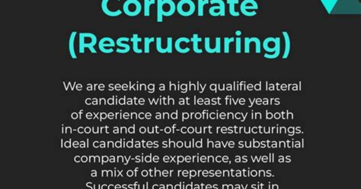 What Is a Restructuring Associate?