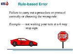 What Is a Rule Based Error