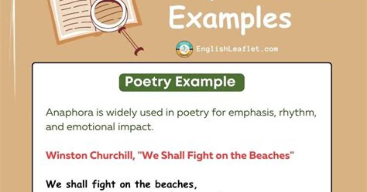 What Is Anaphora Example?