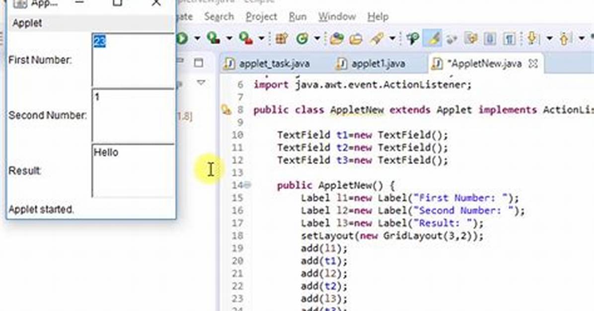 What Is Applet in Java with Example?