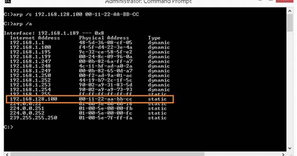What Is Arp Command in Cmd