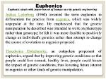 What Is Called Euphenics?