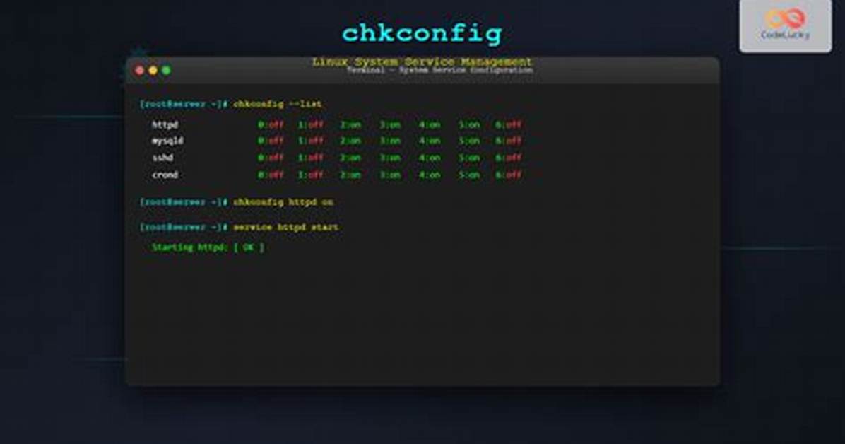 What Is Chkconfig Command in Linux?
