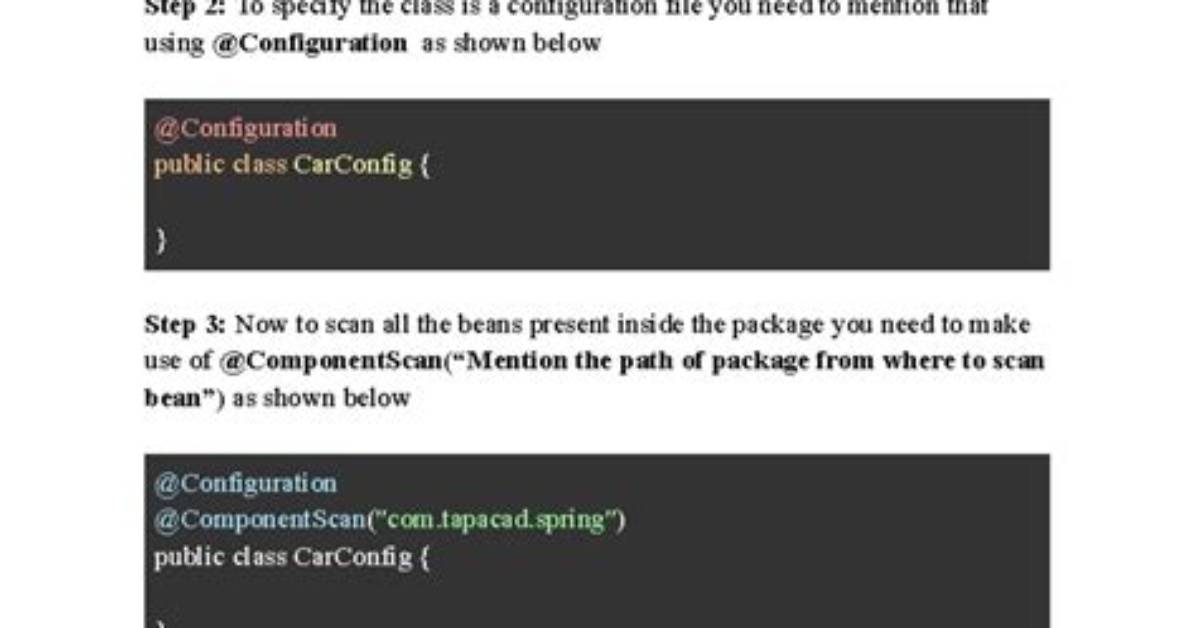 What Is Configuration Class in Java