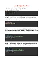What Is Configuration Class in Java